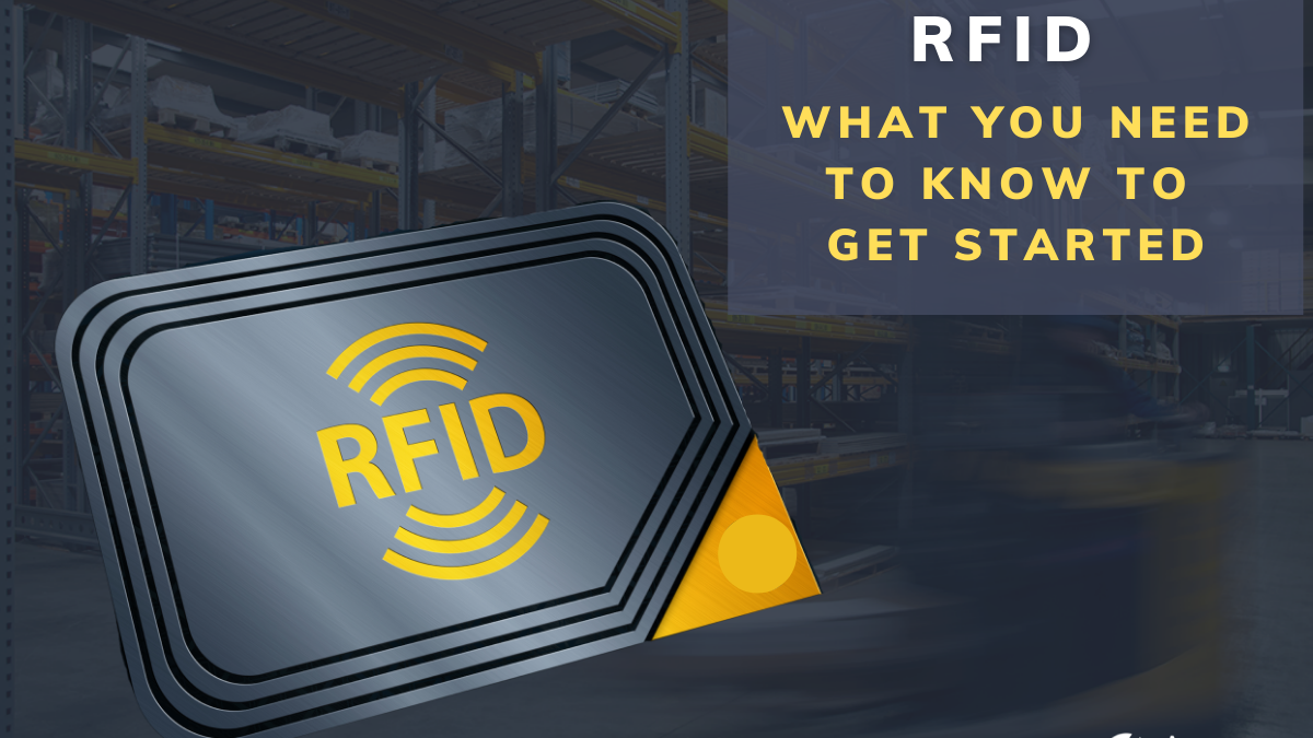 Image of an RFID chip and text that reads "RFID What you need to know to get started"