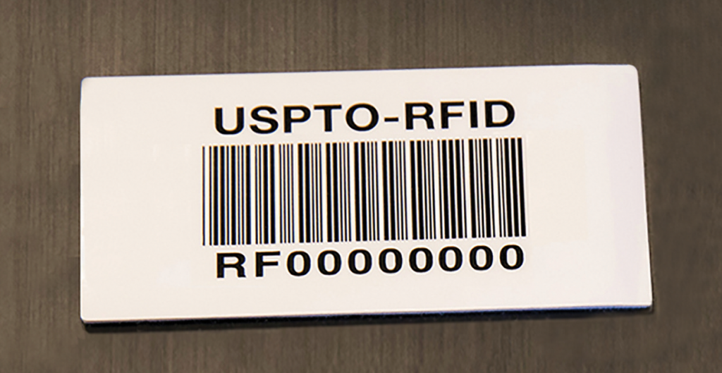 The USPTO deployment uses Metalcraft Universal RFID Asset tags designed to work on metal, plastic and wood surfaces. 